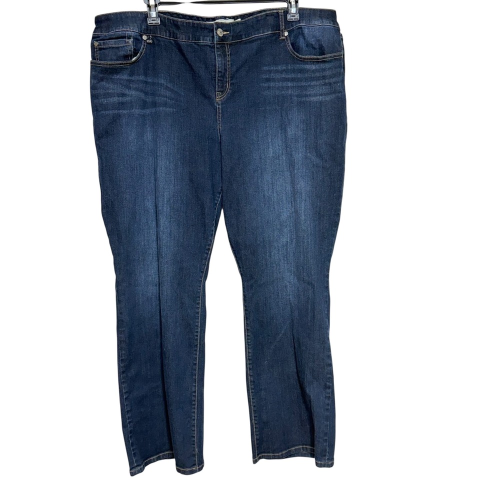 Torrid Relaxed Boot Blue Jeans Dark Wash Plus Size 26R Denim Stretch Western